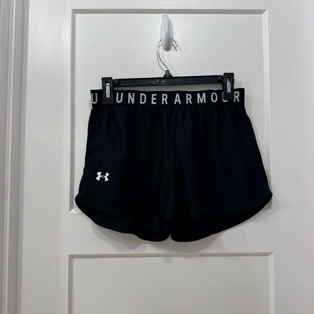 Under Armour Black Athletic Shorts Lightweight Elastic Waistband Women m black